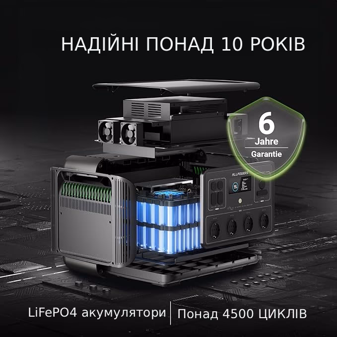 Зарядна станція ChargeBase 2016 Вт·год — бічний вигляд